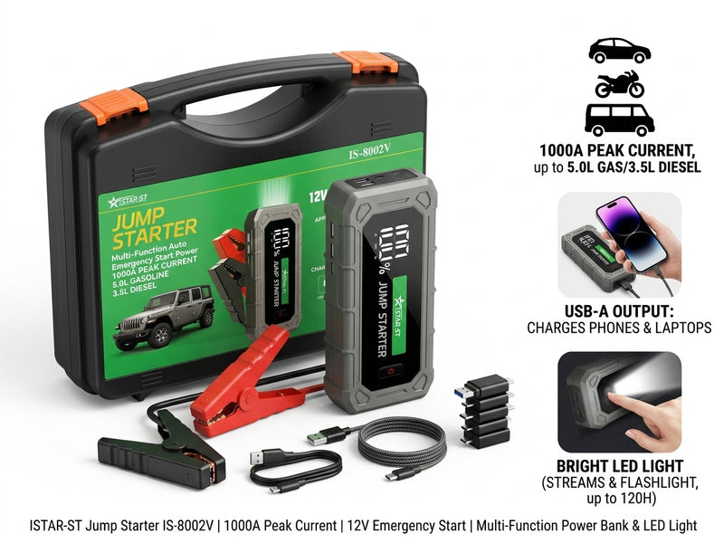 iSTAR-ST IS-8002V Multi-Function Emergency Jump Starter