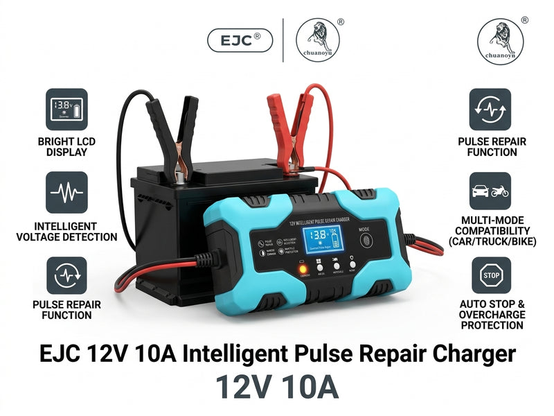 12V 10A Intelligent Pulse Repair Charger