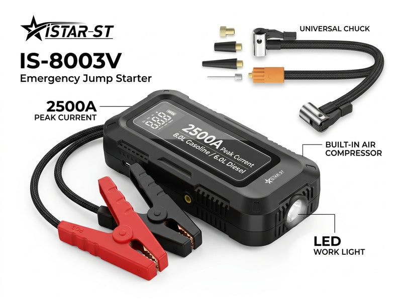iSTAR-ST IS-8003V Emergency Jump Starter & Air Compressor